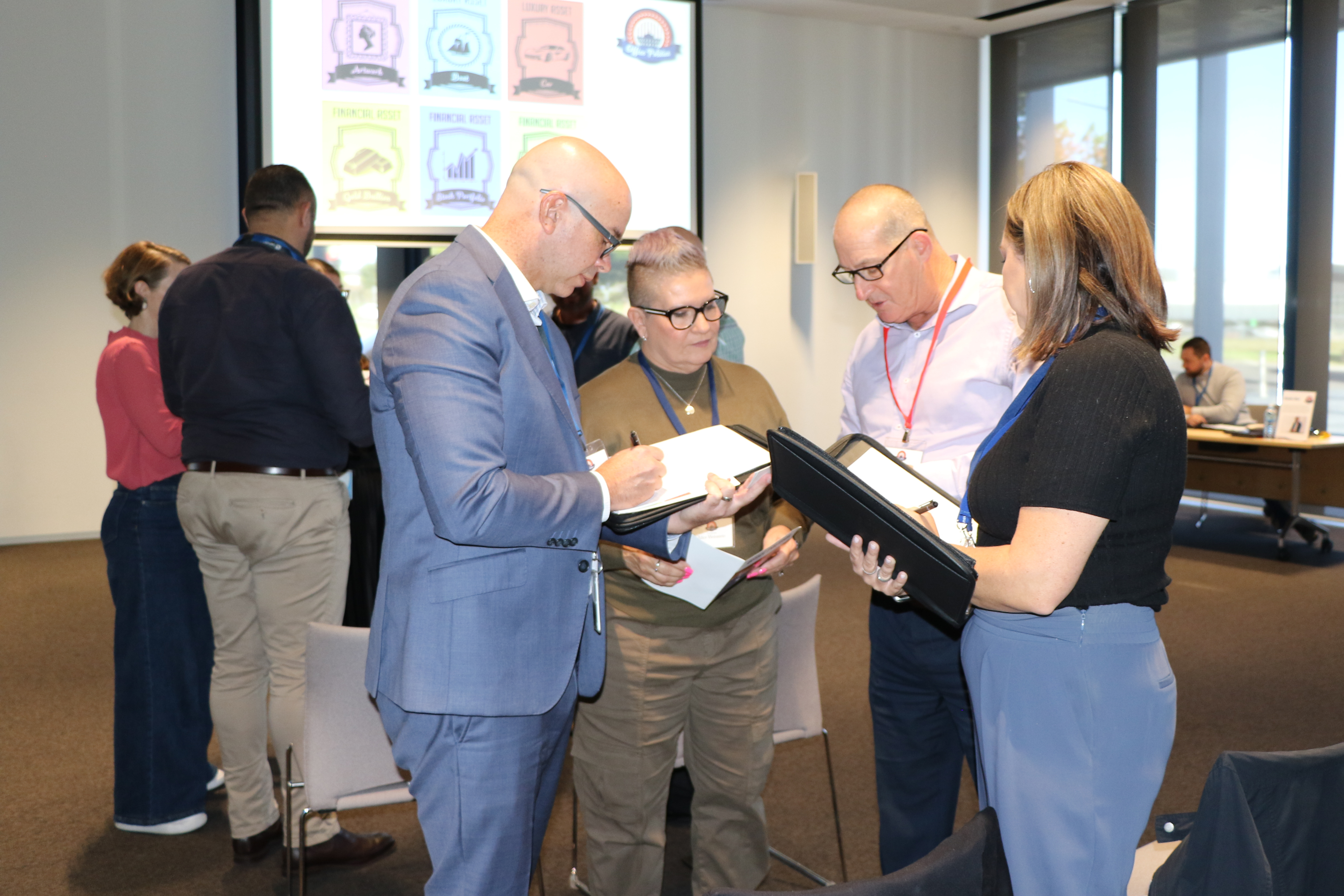 Team collaborating during a workshop activity