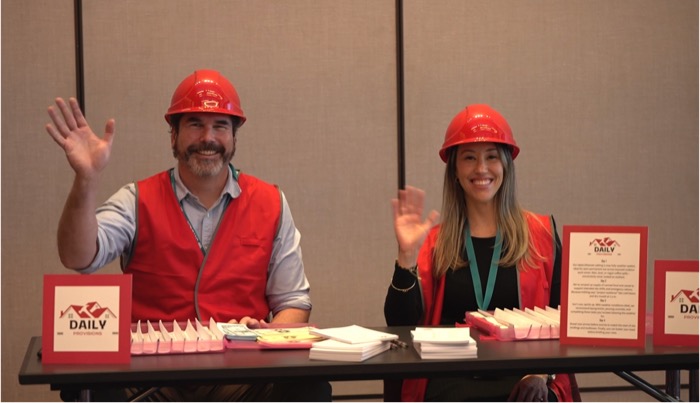 Participants at a Built to Win supplier station