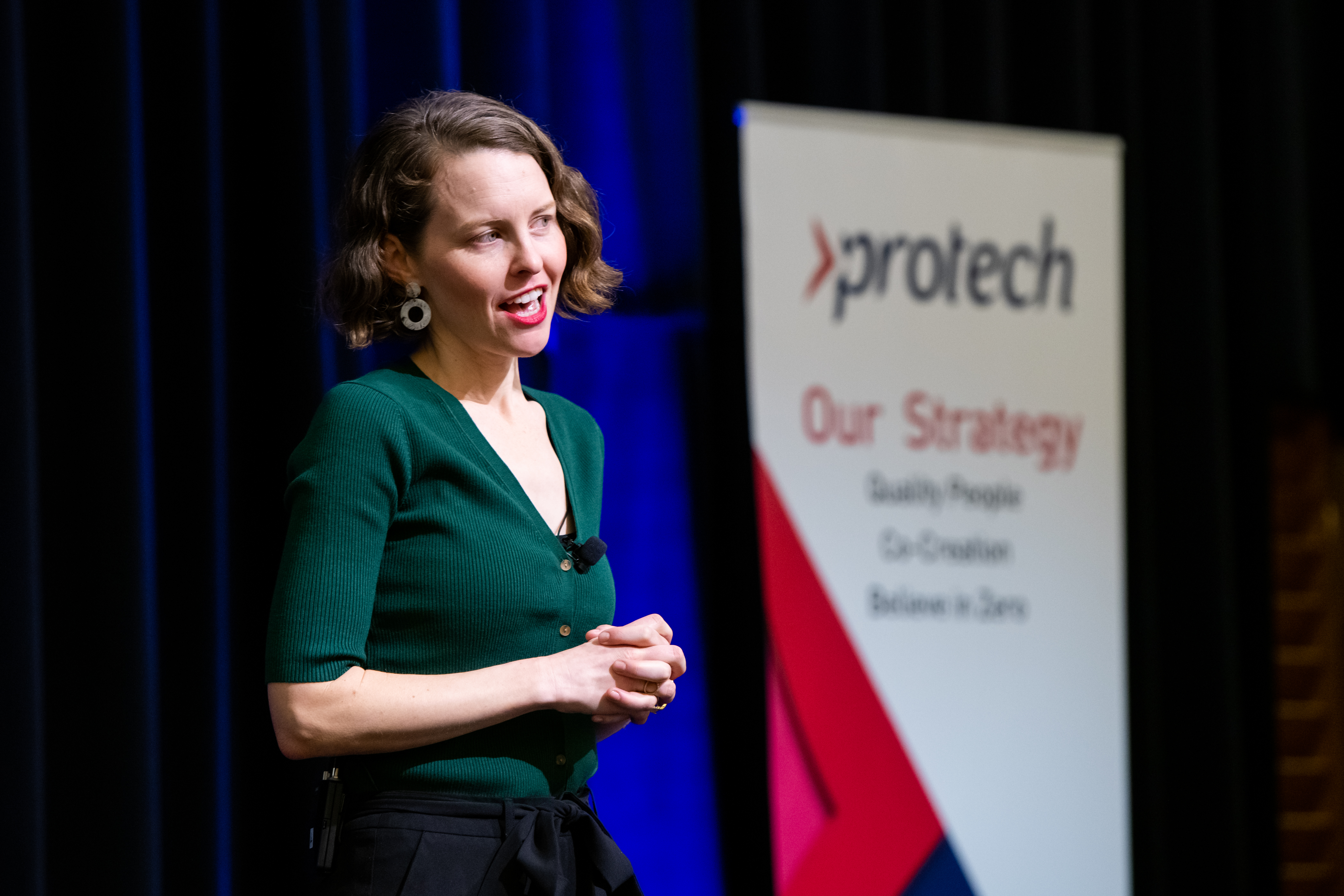 Michelle Rushton presenting